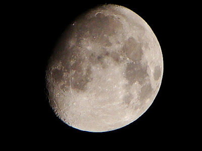 An up close photo of the moon
