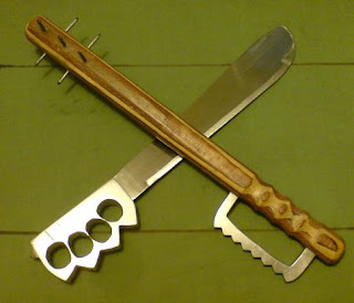 Zombie knives! In+case+of+zombies+machete+killer+killers+zombie+badge+kit+survival+homemade+home+made+living+dead+(6)