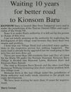 Waiting Ten Year's For Better Roads at Kg Kionsom Baru, Tamparuli