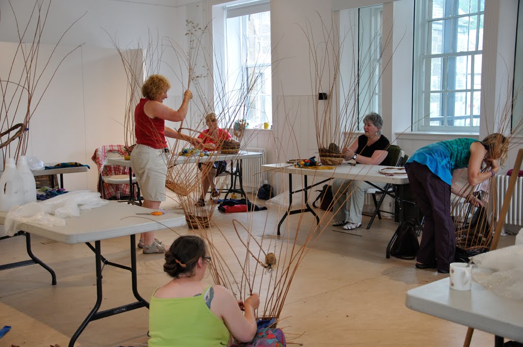 North Fife Jane Wilkinson teaches Willow Basket Weaving. Newburgh
