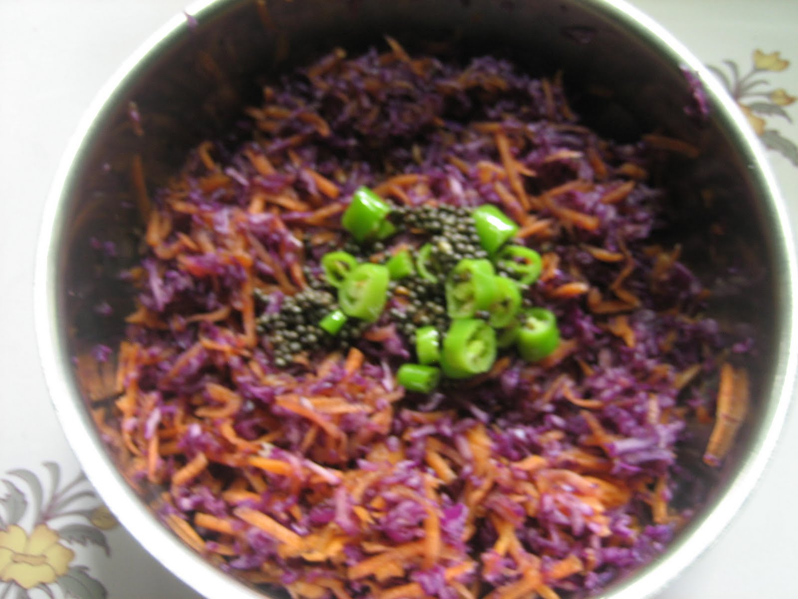 LAKSHMI'S INDIAN CURRY Purple Cabbage And Carrot Salad
