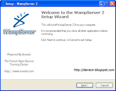 Assistente de Instalação do Wamp Assistente de Instalação do Wamp
