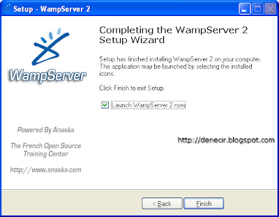 Instalação do Wamp Concluída Instalação do Wamp Concluída