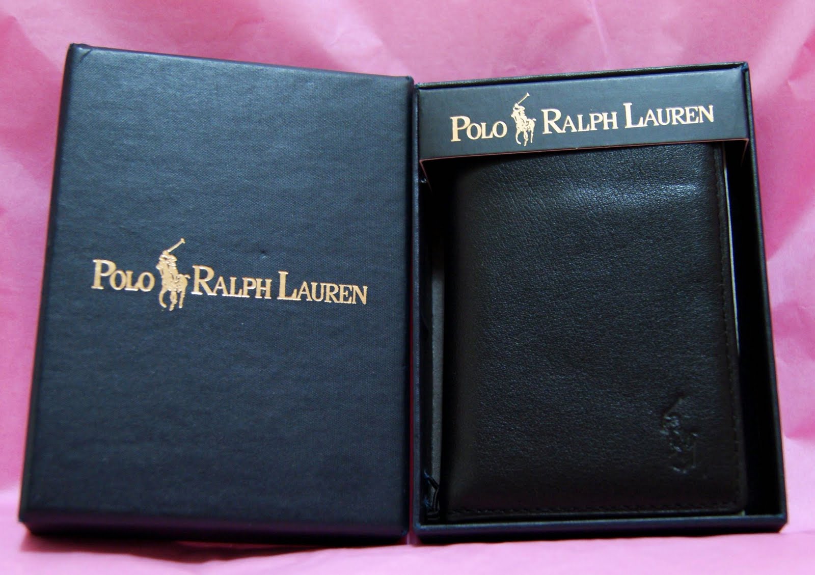 sparkling pu3 RALPH LAUREN trifold wallet