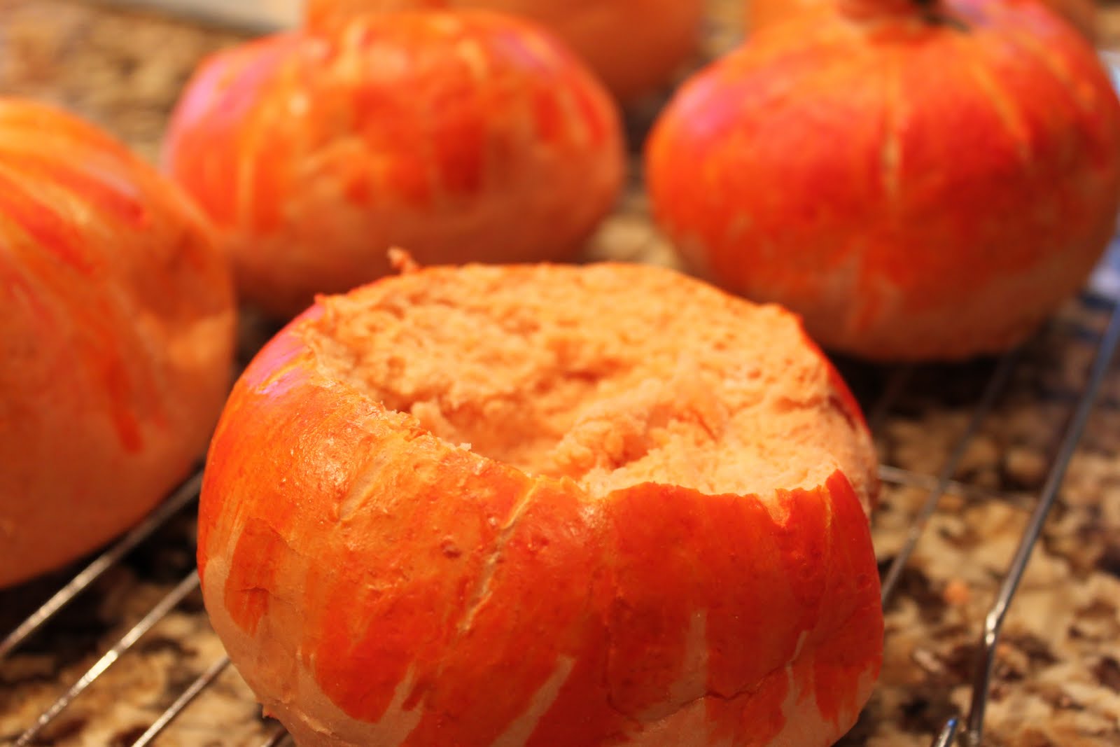 Pumpkin Shaped Bread Bowls and Rolls Fast Easy Bread Blog