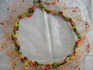 wire and bead necklace