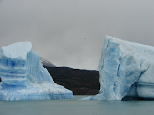 Vista de bloque de hielo desde una embarcación