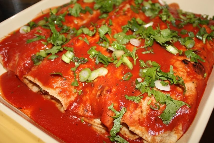 Vegan Epicurean Spinach, Tofu and Bean Enchiladas