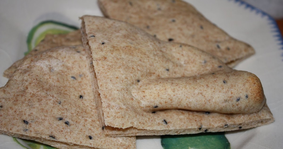 Vegan Epicurean Whole Wheat Flat Bread with Nigella Seeds