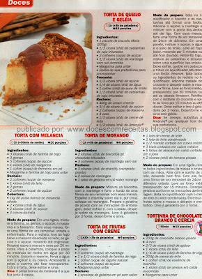 RECEITAS DE TORTAS DOCES