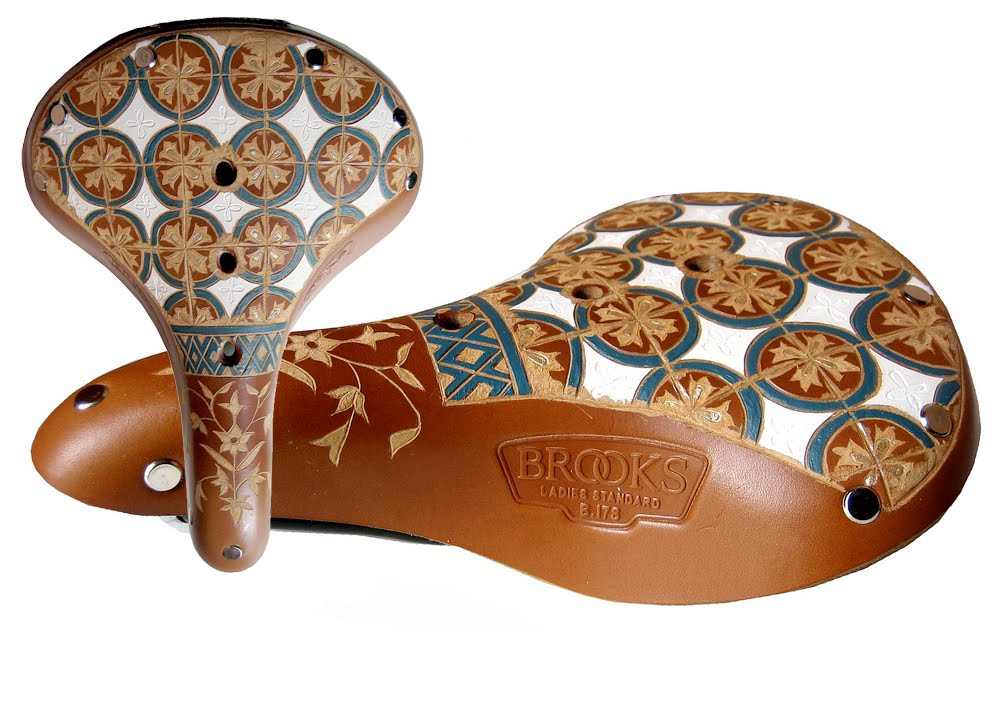 Leather Engraved Brooks Saddle Bicycle Seats By Kara Ginther if it's