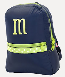 Navy & Apple Green Dots