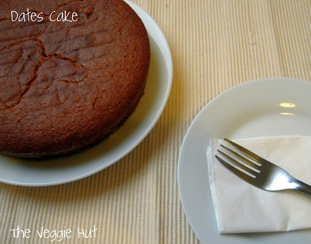 The Veggie Hut Eggless Dates Cake