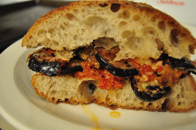eggplant parmesan sandwich