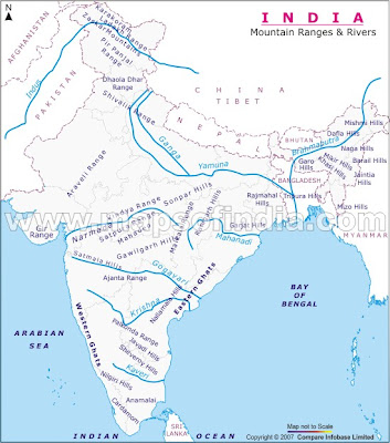mark aravalli mountain range in the map of india