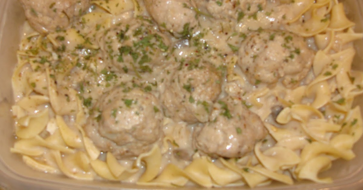 Eat Well! Live Well! Crockpot Turkey Meatball Stroganoff
