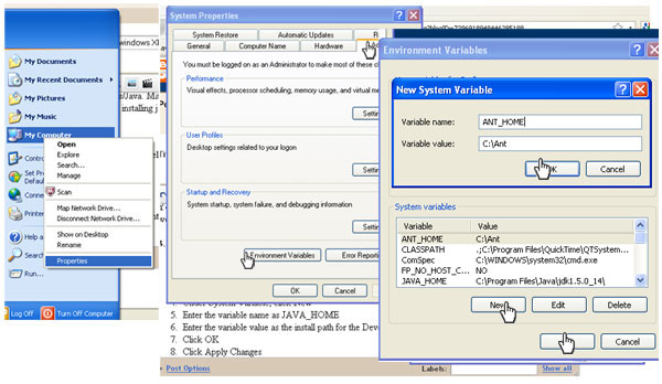 Set Up ANT Path:
