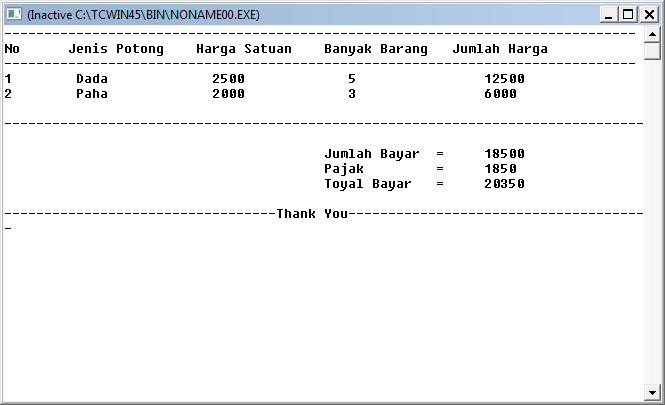 Contoh Program Array Pada C++