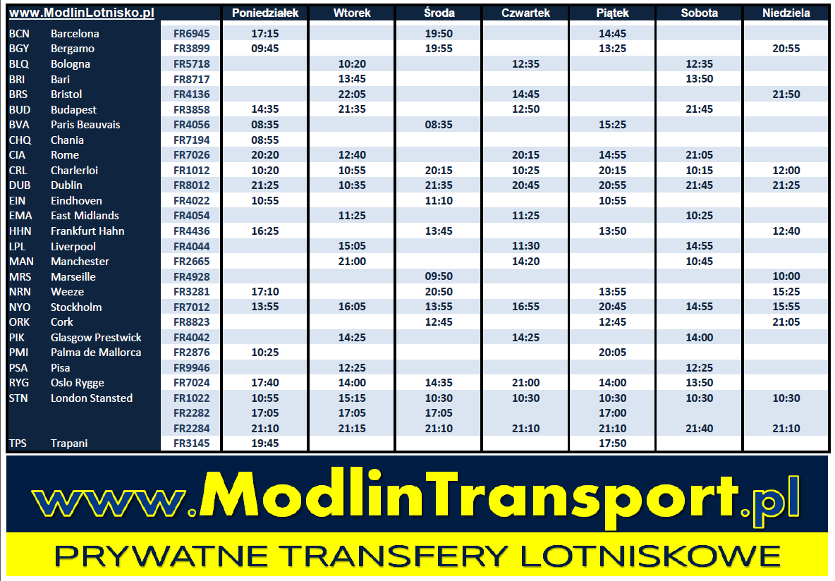 LOTNISKO WARSZAWA MODLIN MODLIN AIRPORT TAXI PARKING HOTEL RENT A