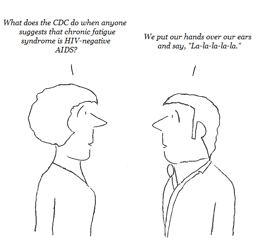 cfs, chronic fatigue syndrome, aids, cdc, HIV-negative aids, cartoon