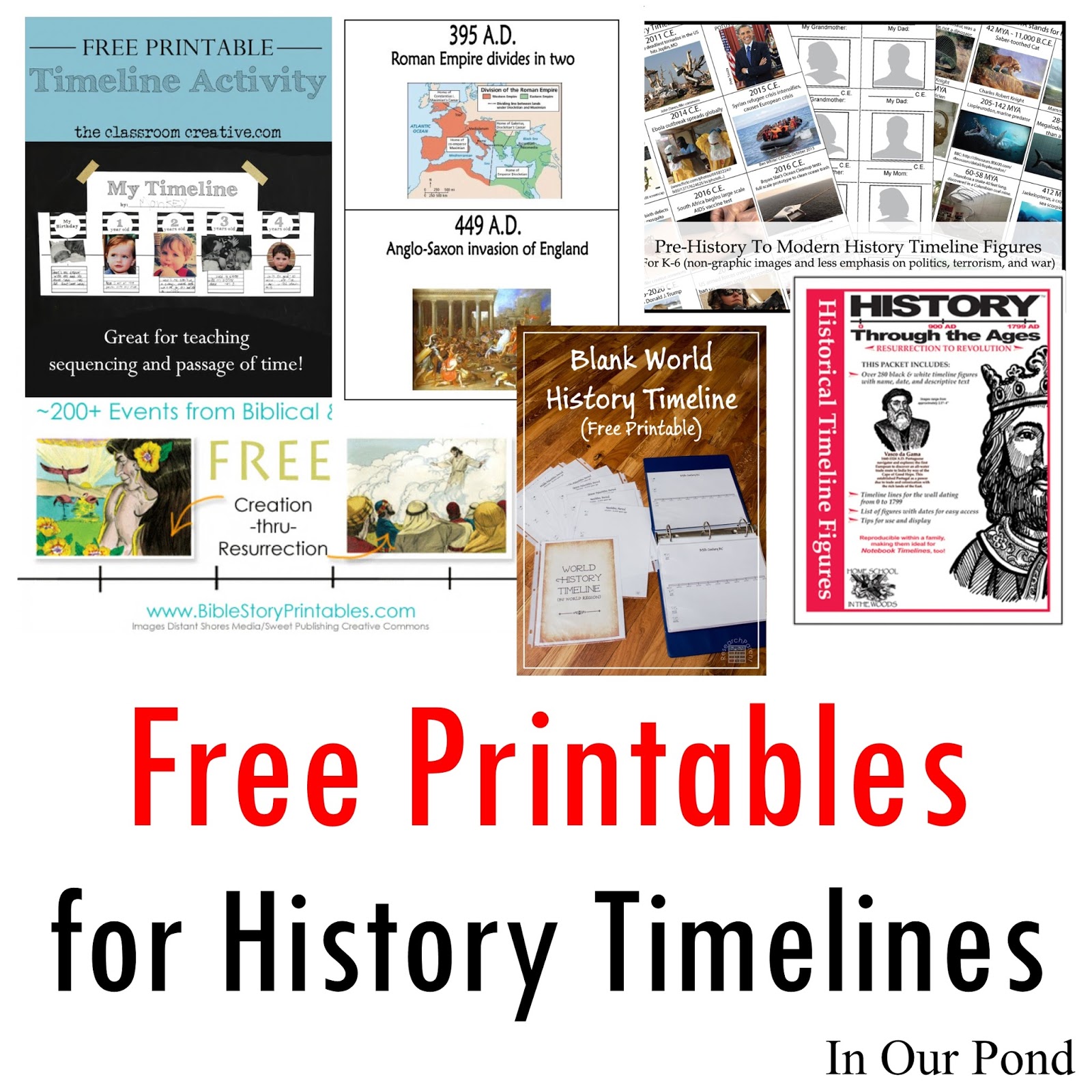 Free Printables for History Timelines - In Our Pond