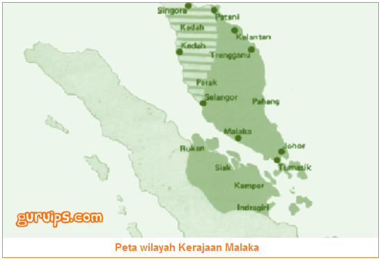 Peta wilayah Kerajaan Malaka