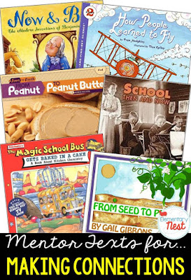 Primary informational mentor text suggested book list for finding the connections within a nonfiction text- finding technical process, scientific ideas, or historical events connections- RI.1.3, RI.2.3, RI.3.3