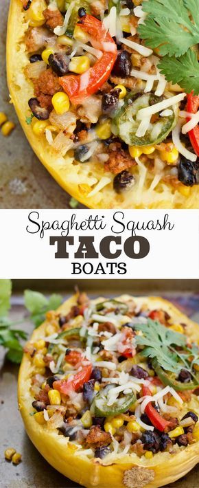 Easy Mexican Spaghetti Squash Boats - LalaDelicious