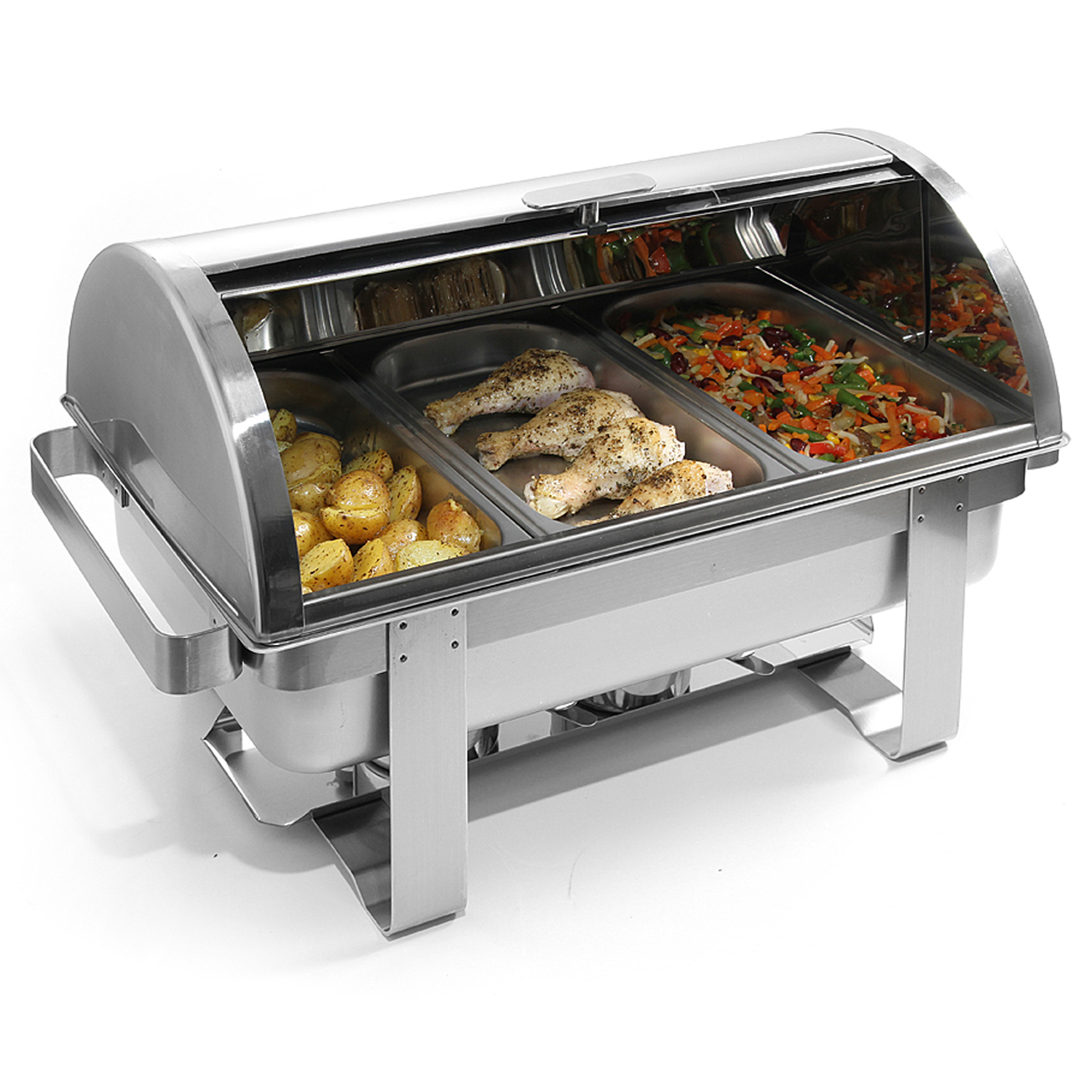 Chafing dish combustibil cu capac roll-top chafing dish combustibil cu capac roll-top