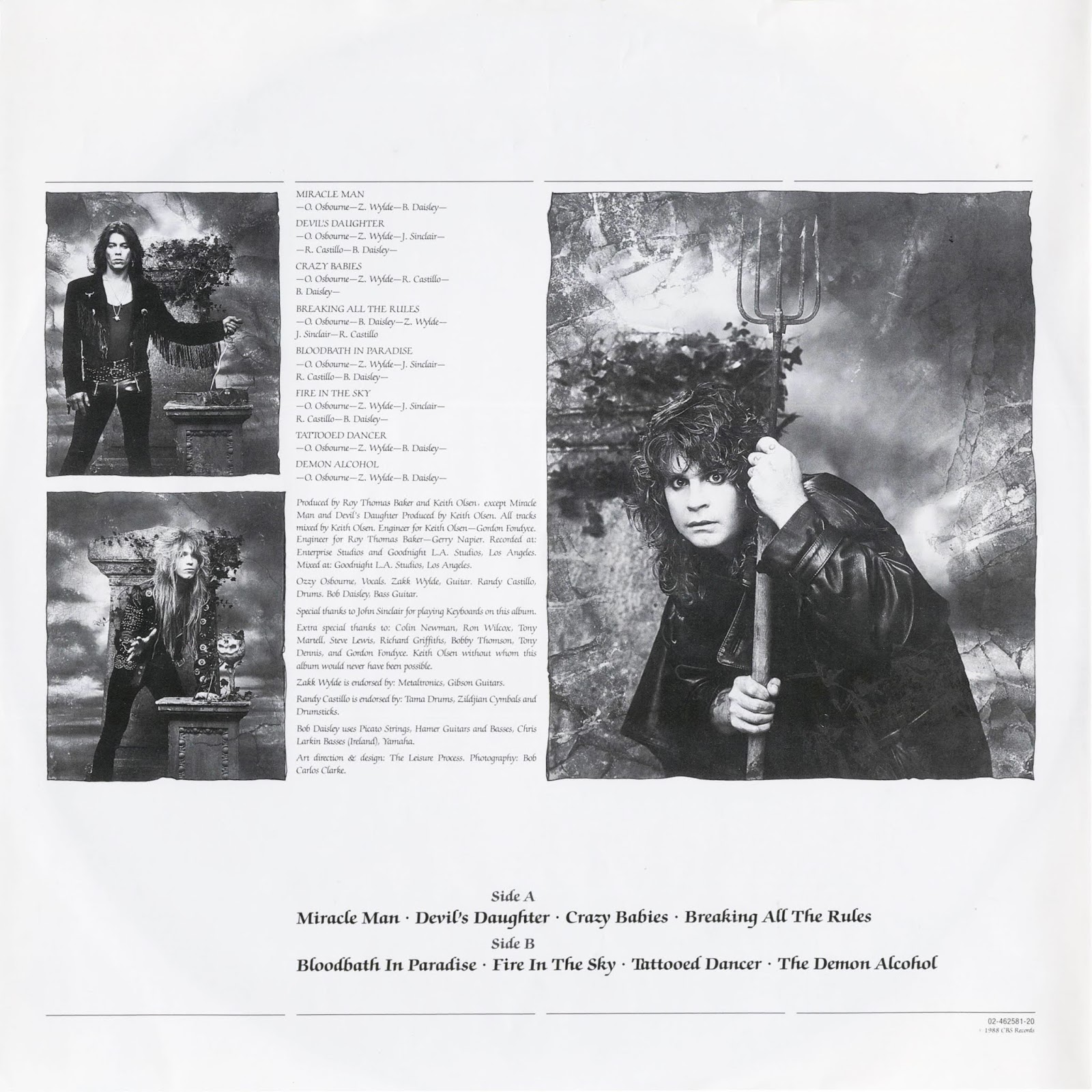 ozzy osbourne no rest for the wicked 1988