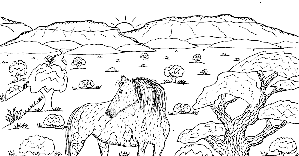 Robin's Great Coloring Pages: Mustang Horses