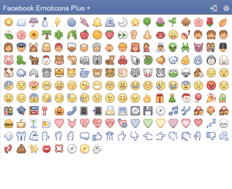 emoticons list for facebook