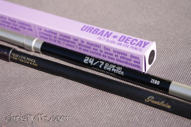 Black eye pencils: Guerlain, Urban Decay