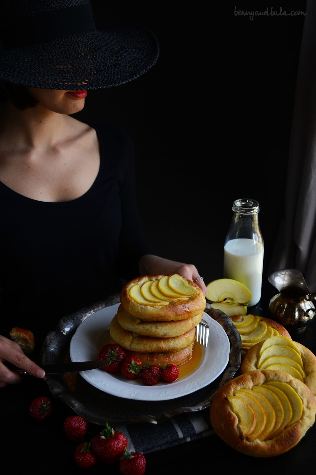 apple brioche pancake/ panbrioche alle mele senza burro