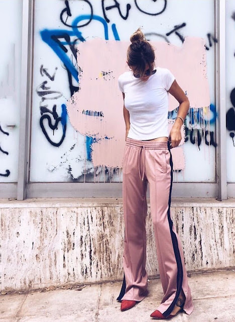 summer style : Track bottoms and tee 