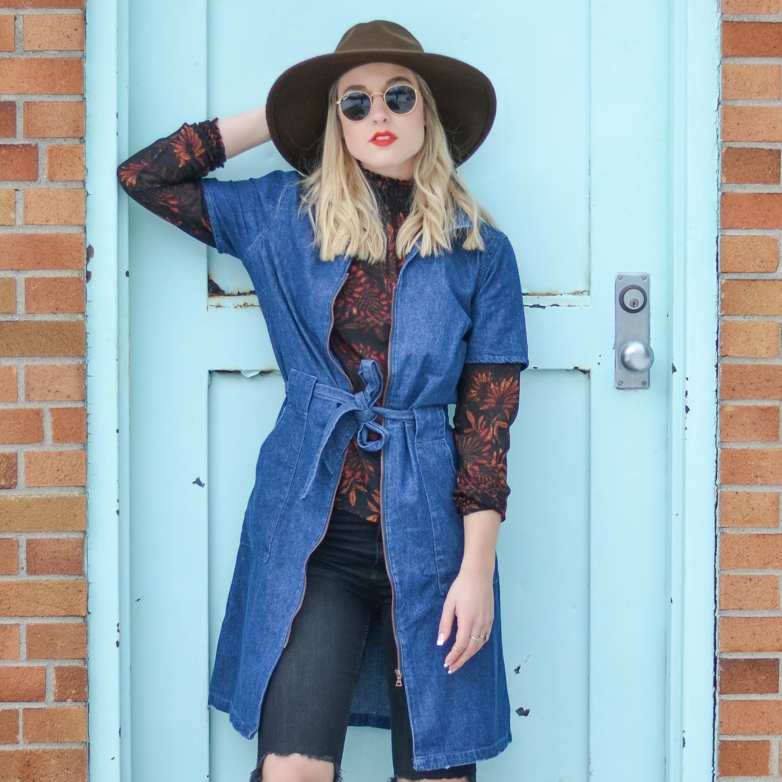 look again denim dress