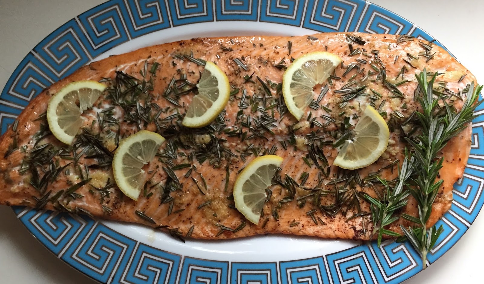 Keeping it Real with Joy Roasted Salmon with Rosemary, Garlic and Lemon