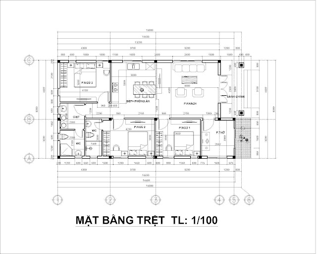 Top 50 mẫu nhà cấp 4 3 phòng ngủ 8x15 độc đáo nhất