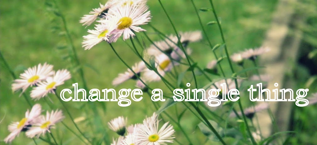 change a single thing