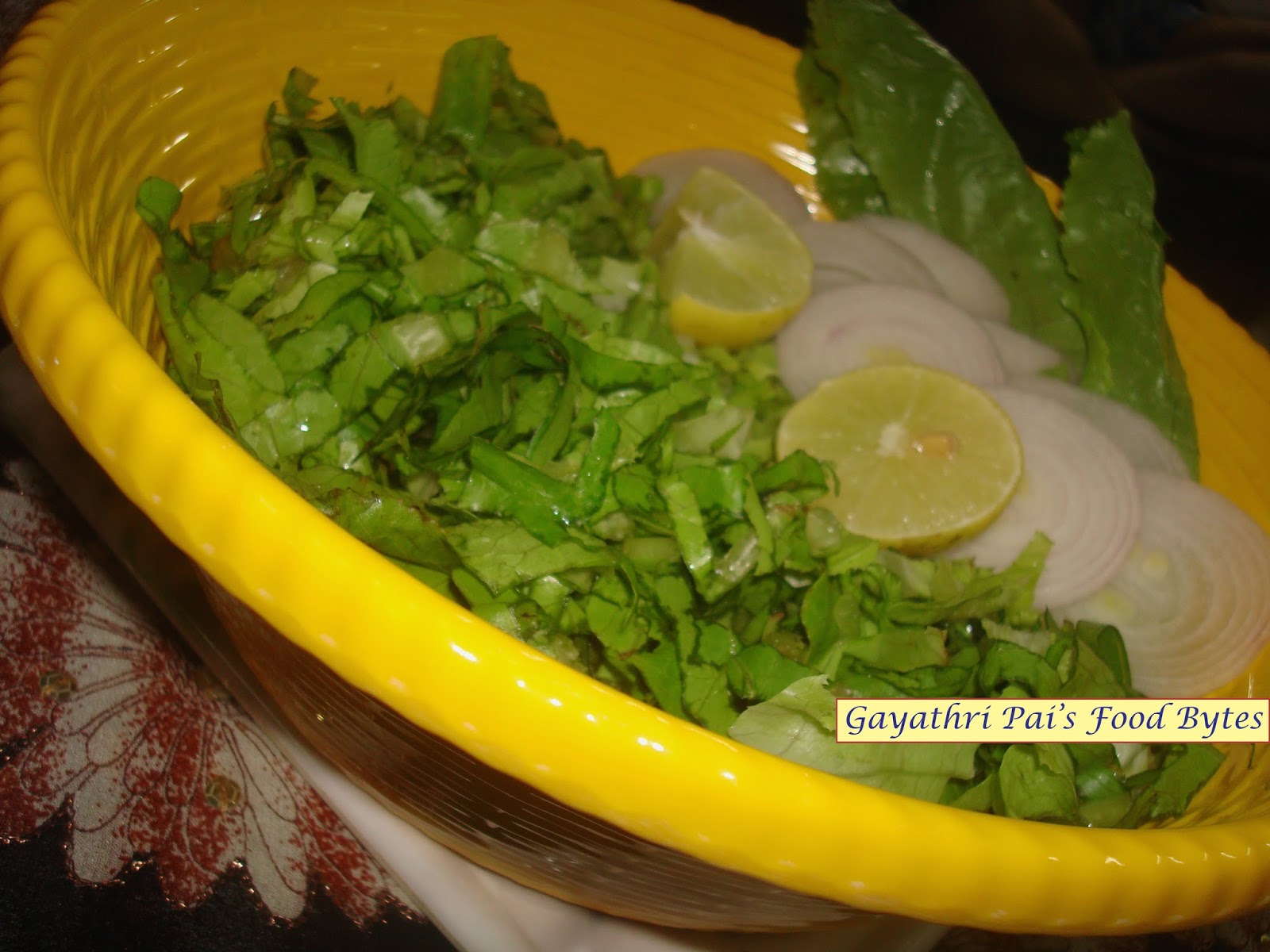 Gayathri Pai's Food Bytes Salad Patta / Salad leaves.