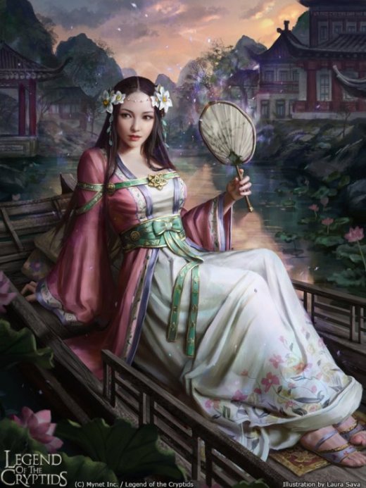 Mais belas mulheres nas ilustrações de fantasia para o game Legend of the Cryptids de Laura Sava Laura Sava anotherwanderer deviantart arte ilustrações fantasia card game legend of the cryptids mulheres beleza