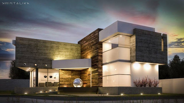 Desain rumah mewah minimalis modern 2 lantai Desain rumah mewah minimalis modern 2 lantai