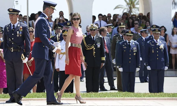 King Felipe VI of Spain and Queen Letizia of Spain attend the delivery of actual employment office at General Air Force Academy