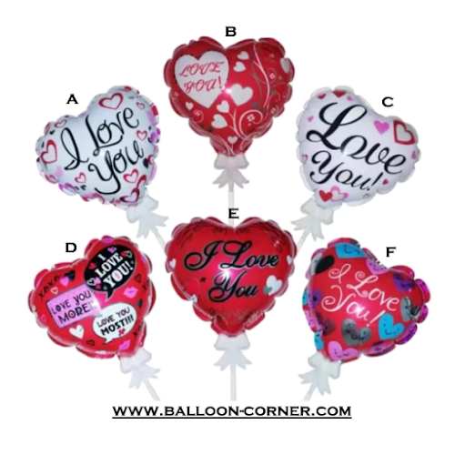 Mini Love Foil Balloon Cake Topper