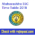 SSC Time Table 2018 Maharashtra 10th English, Urdu, Marathi Medium