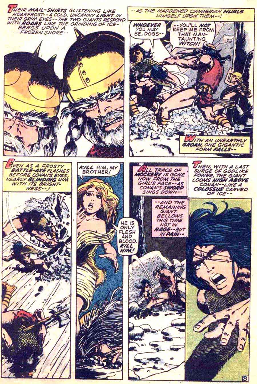 Conan the Barbarian v1 #16 marvel comic book page art by Barry Windsor Smith