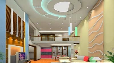 False ceiling modern designs interior living room