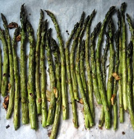 roasted asparagus with infused olive oil