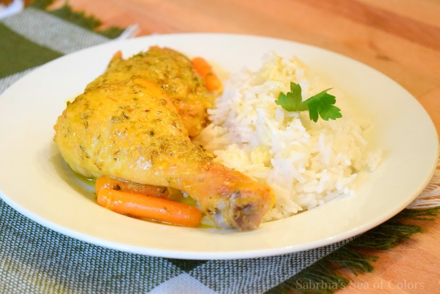 Pollo al horno con salsa de naranja