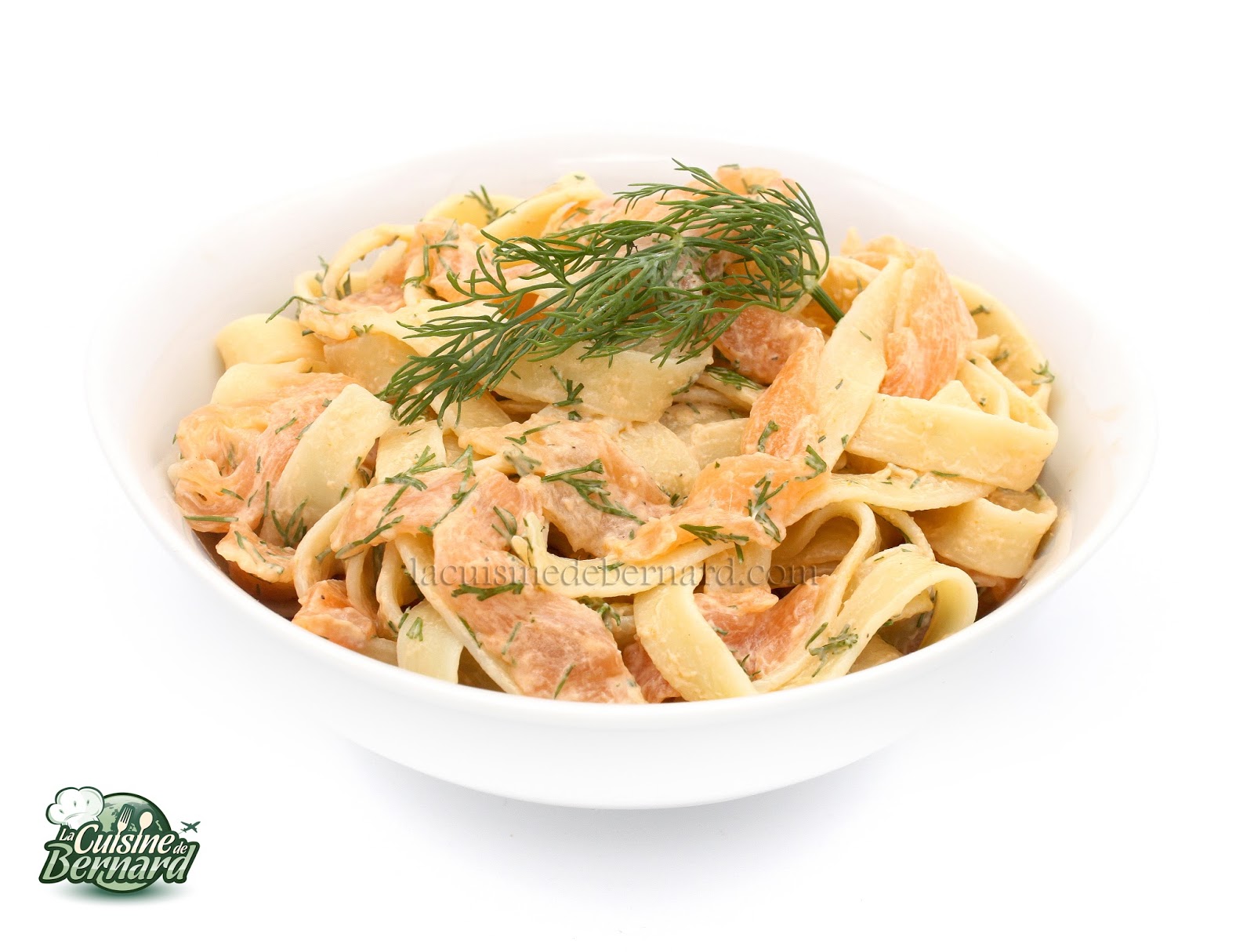 La Cuisine de Bernard Pâtes froides en sauce au saumon et à